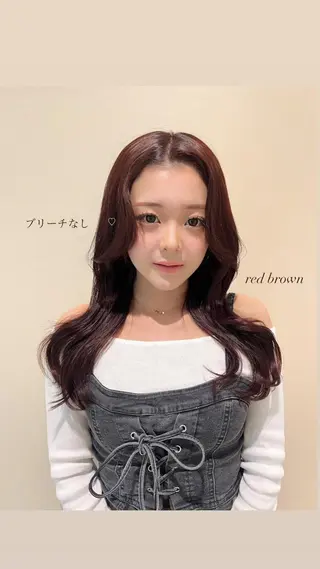 ロング RIKO👼🏻💓 韓国ガーリーのヘアスタイル