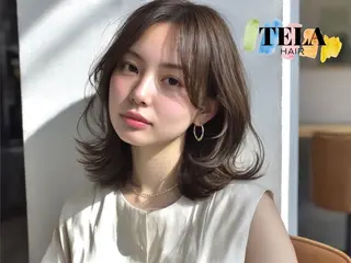 ミディアム TELAHAIR 髪質改善特化型サロンのヘアスタイル