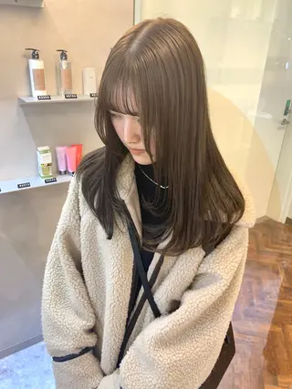 セミロング カラー 韓国ヘア🇰🇷/ 顔周り/松田光里のヘアスタイル