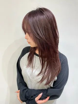 ロング カラー Nalu pu loa hachi所属・金尾 凜のヘアスタイル
