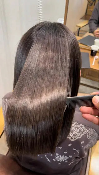 セミロング カラー 巻ける縮毛矯正✨ 木下晴一朗✨のヘアスタイル