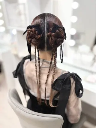 ロング ヘアアレンジ ヘアセットサロン /上坪愛美のヘアスタイル