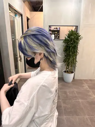 ショート カラー ヘアアレンジ メンズ cecil hair 難波店所属・髪質改善透明感カラー /SHOGO☀️のヘアスタイル
