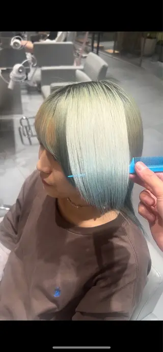 ミディアム カラー 小倉 大和のヘアスタイル
