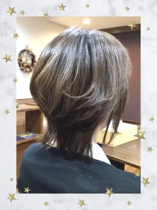 ミディアム Annon プライベートサロンのヘアスタイル