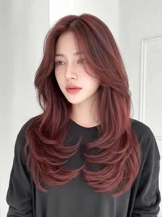 ロング シンタニ ナオトのヘアスタイル