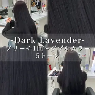 ロング カラー ヘアアレンジ 🫧透明感ラベンダー 似合わせ🫧あい🫧のヘアスタイル