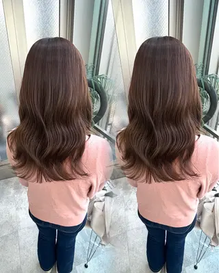 セミロング カラー 🫧ショート・レイヤ ー・縮毛矯正🫧のヘアスタイル