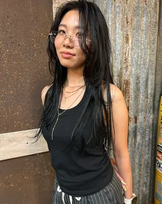 ロング 飛田 和真のヘアスタイル