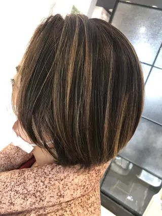 カラー -5歳大人ﾊｲﾗｲﾄ ✨津嘉山のヘアスタイル