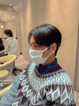 ショート パーマ メンズ 波巻きスパイラルパー マ/シャドウパーマ駿のヘアスタイル