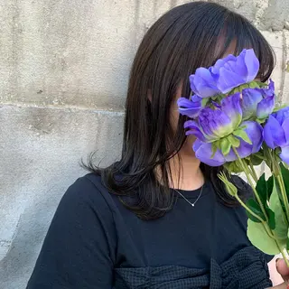 ミディアム カラー 韓国×巻ける髪質改善 💍maki💍のヘアスタイル