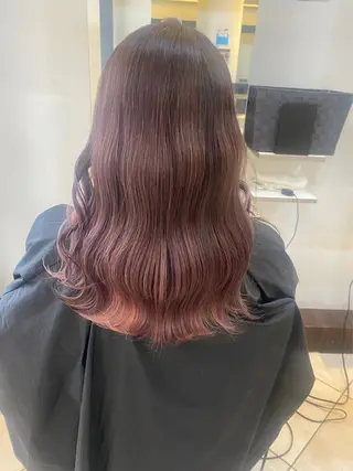 カラー うる艶&縮毛矯正 ⟡.·小林理菜⟡.·のヘアスタイル