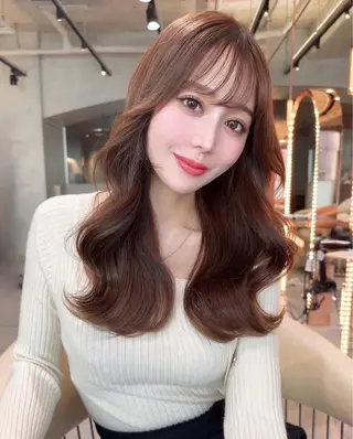セミロング 小木曽 里奈のヘアスタイル