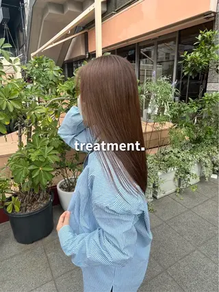 ロング 🫧オリーブカラー/ 酸性縮毛矯正銀座🫧のヘアスタイル