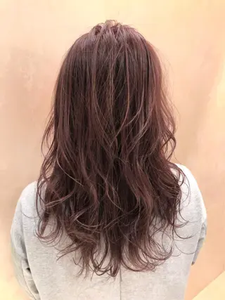 セミロング カラー 酸性縮毛矯正のプロ 杉山玲介のヘアスタイル