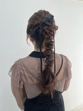 ロング ヘアアレンジ ヘアセットサロン /上坪愛美のヘアスタイル