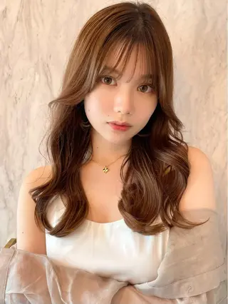 セミロング カラー 韓国ヘア🤍顔周り/ 髪質改善✨/林遼一郎のヘアスタイル