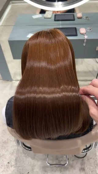 ミディアム カラー ✨髪質改善 縮毛矯正 艶髪 立川美容室✨のヘアスタイル