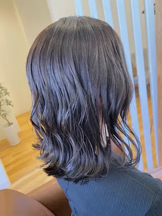 セミロング カラー ヘアアレンジ Design Color🐰アユミのヘアスタイル