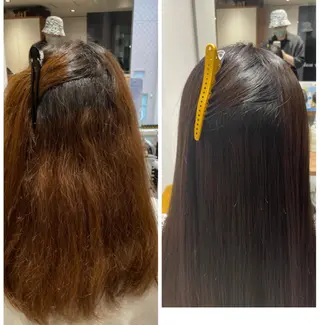 パーマ 透明感ブリーチ ハイトーンウエダのヘアスタイル