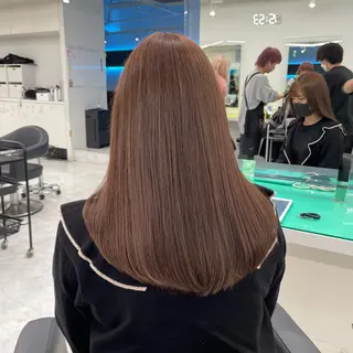 セミロング カラー 透ける透明感カラー 🩶shiho🩶のヘアスタイル