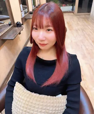 セミロング 青木 舞佳のヘアスタイル