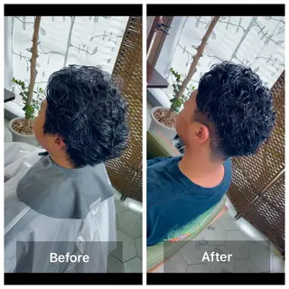 ショート メンズ share salon　SCENA所属・堤太志 メンズパーマ特化のヘアスタイル