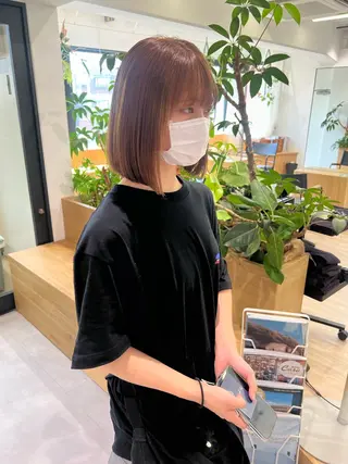 ミディアム 田中 愛梨のヘアスタイル
