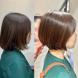 ショート カラー パーマ ⭐️小顔ショート⭐️ 大鷲拓海のヘアスタイル