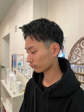 ショート カラー パーマ メンズ 0円カットモデル募集 /瀧澤 陽奈 ☾ᐝのヘアスタイル