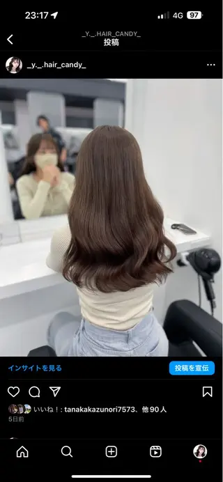 ロング カラー パーマ ヘアアレンジ メンズ キッズ ♥️韓国ヘア レイヤー♥️ゆりのヘアスタイル