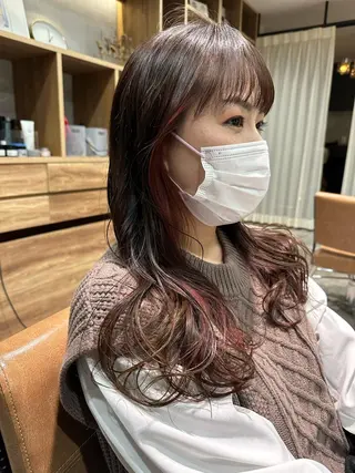 ロング 大久保 優香のヘアスタイル