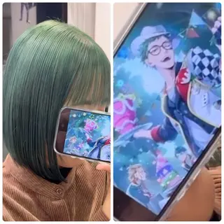 ショート カラー ウルフカット 渋谷の人のヘアスタイル