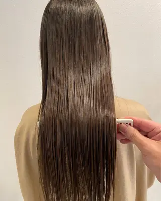 ロング 縮毛矯正☆白髪ぼかし 専門ゆうぞうのヘアスタイル