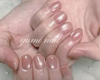 ネイル Shineジェル& チップ長さだしのネイルデザイン