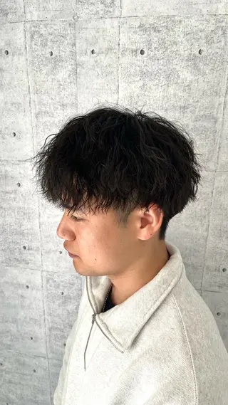 パーマ メンズ 【メンズパーマ✨️ フェザーパーマ】岩城のヘアスタイル