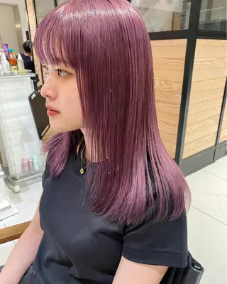 セミロング カラー Pros所属・nana/レイヤー /酸性ストレートのヘアスタイル