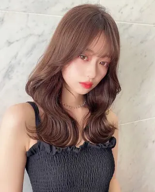 ロング 透明感カラー/カット 髪質改善/森栄範のヘアスタイル