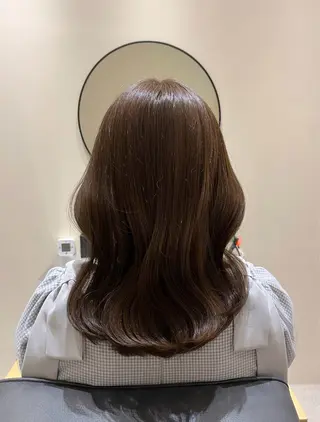 セミロング 透明感カラー/顔周り カット🎀ヒラバルのヘアスタイル