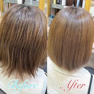 ミディアム 長尾菜々美🐰 ／ハイトーンカラーのヘアスタイル