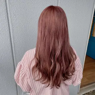 ロング カラー ヘアアレンジ なつき/艶ピンク/ girly hairのヘアスタイル