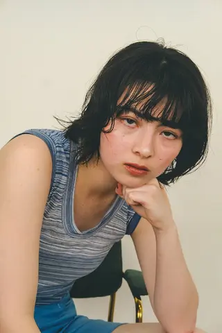 パーマ ミディアム 片岸 信征のヘアスタイル