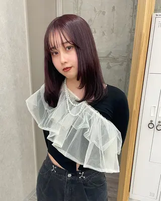 セミロング カラー ブリーチ/ベージュ 💕/momoaのヘアスタイル