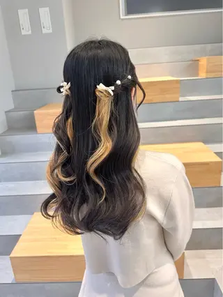 ロング ヘアアレンジ 染谷 遥花のヘアスタイル