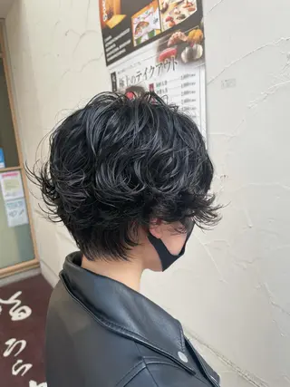 ショート パーマ 大石 陽菜のヘアスタイル