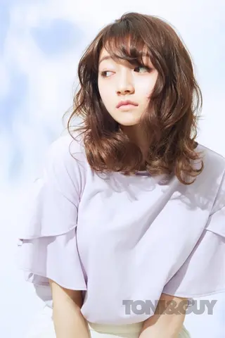 セミロング パーマ 橋口 晃典のヘアスタイル