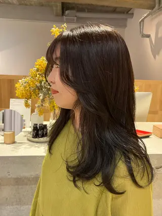 ロング 藤井 美歩/赤髪のヘアスタイル