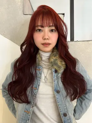 カラー 暖色カラー/ ネイル momo🍀☆*:°のヘアスタイル