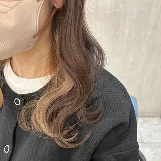 ミディアム カラー 🫧透け感⋆艶髪💎 山口アヤカのヘアスタイル